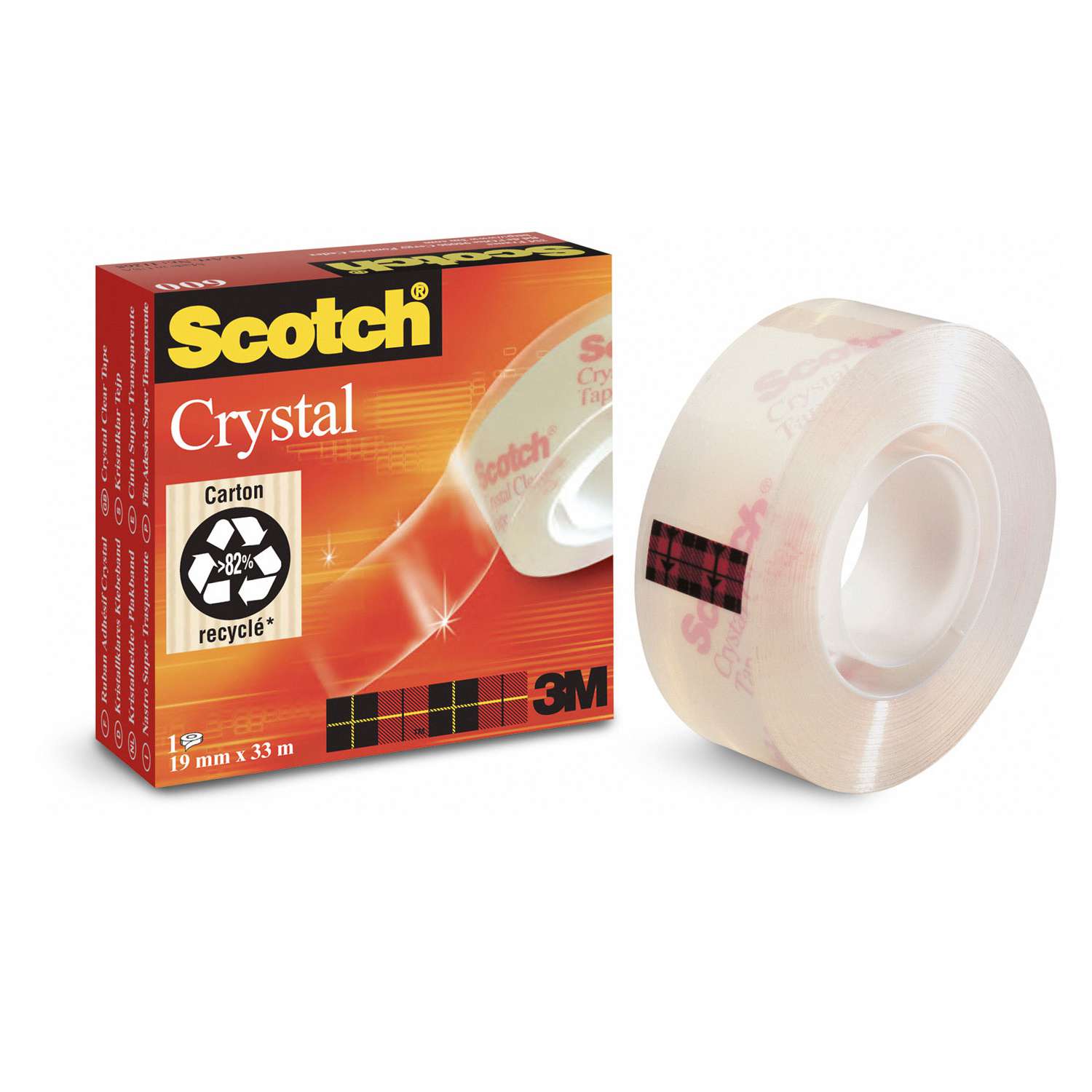 3M Scotch Crystal Clear 600 Nastro Adesivo 12 2 Rotoli Mondo Artista